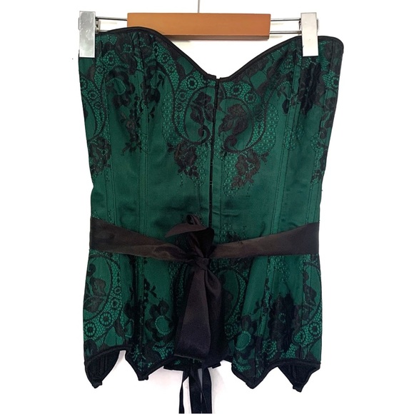 Envie Intimates Green and Black Corset Size Small - Picture 1 of 12